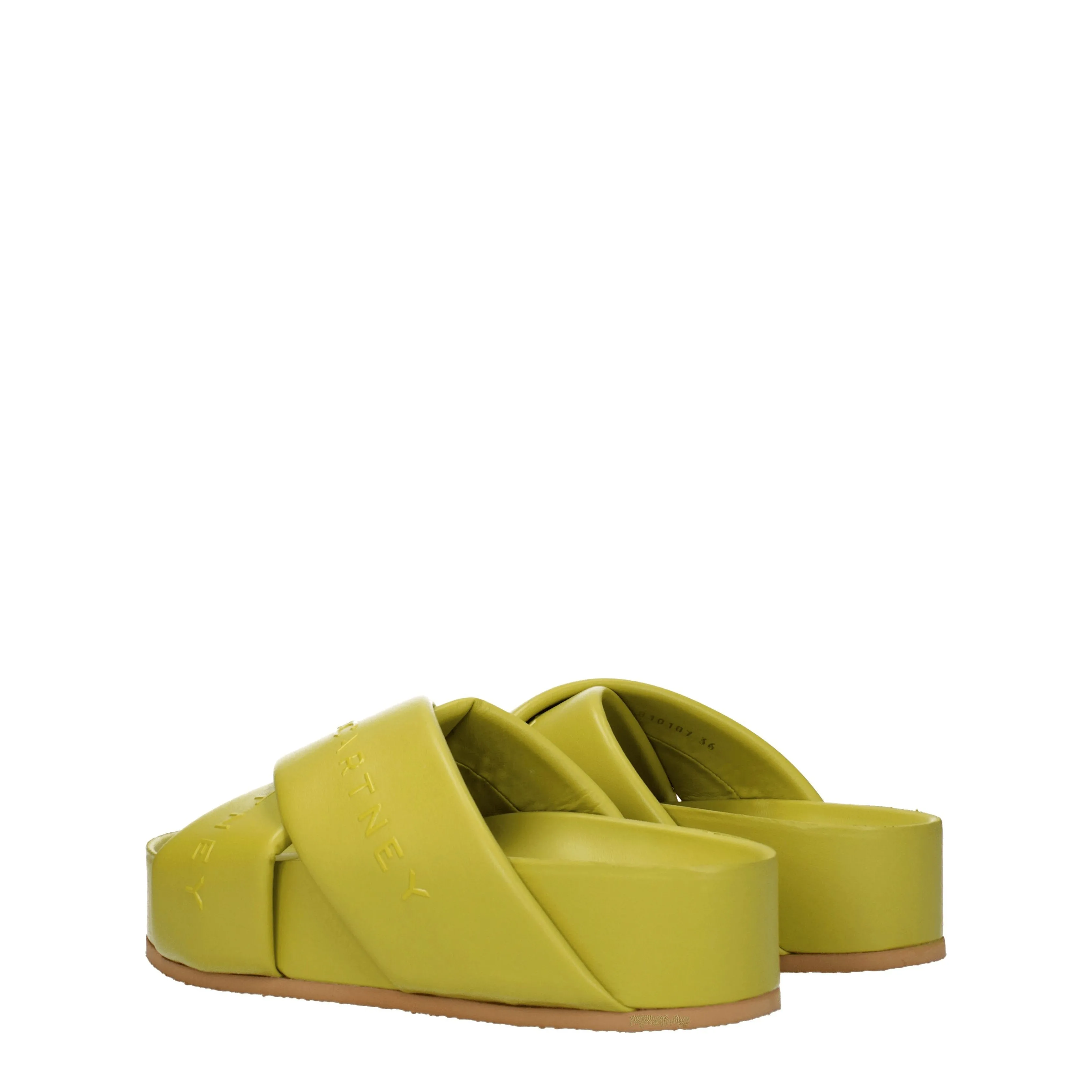 Stella McCartney Ciabatte e Zoccoli Donna Eco Pelle Verde/Lime