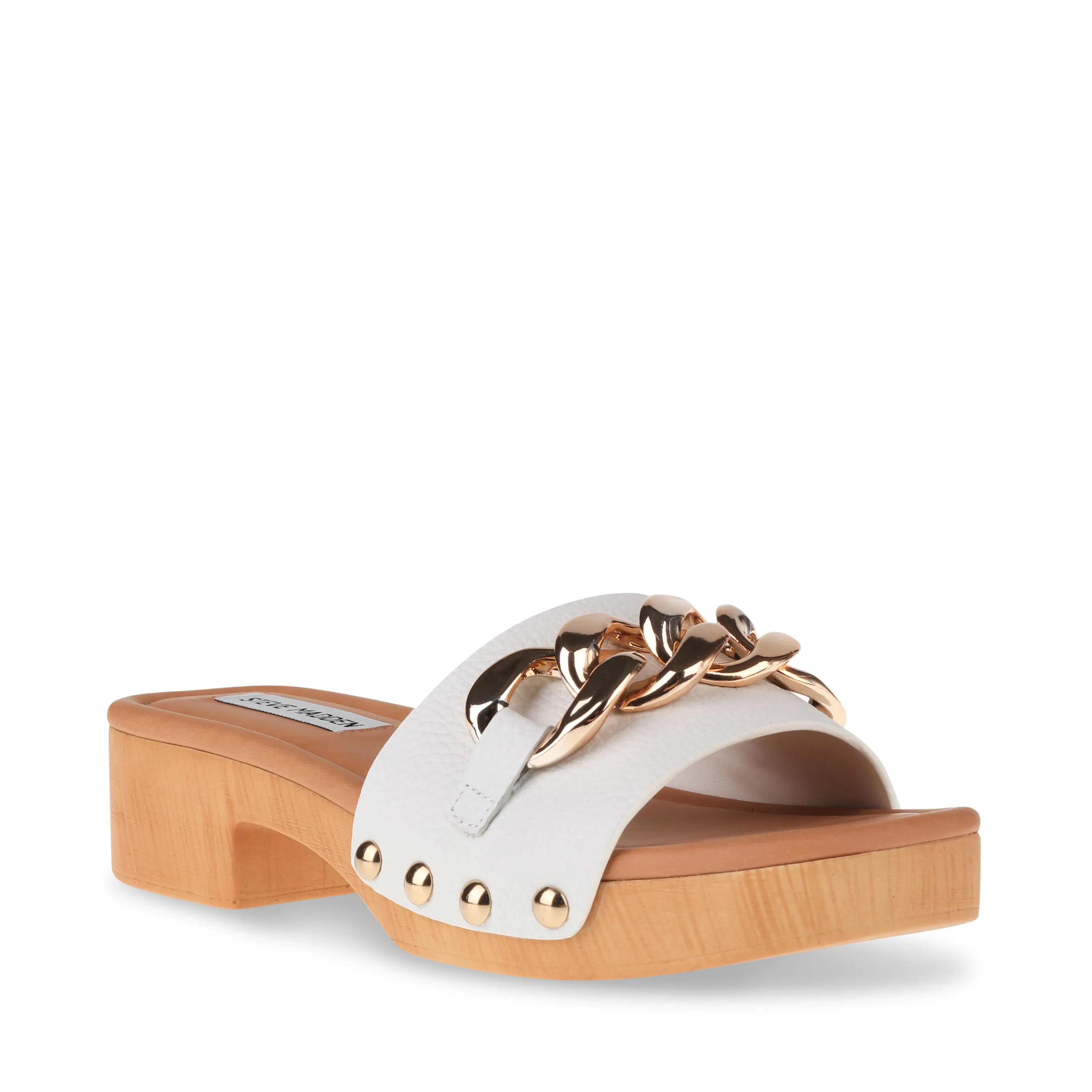 Steve Madden Allora Wht Leat - Sandali / Zoccoli Donna Bianchi    