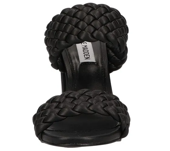 STEVE MADDEN Tangle zoccoli da donna con tacco e ciabatte con cinturino intrecciato SM11001435-02002-001 Nero