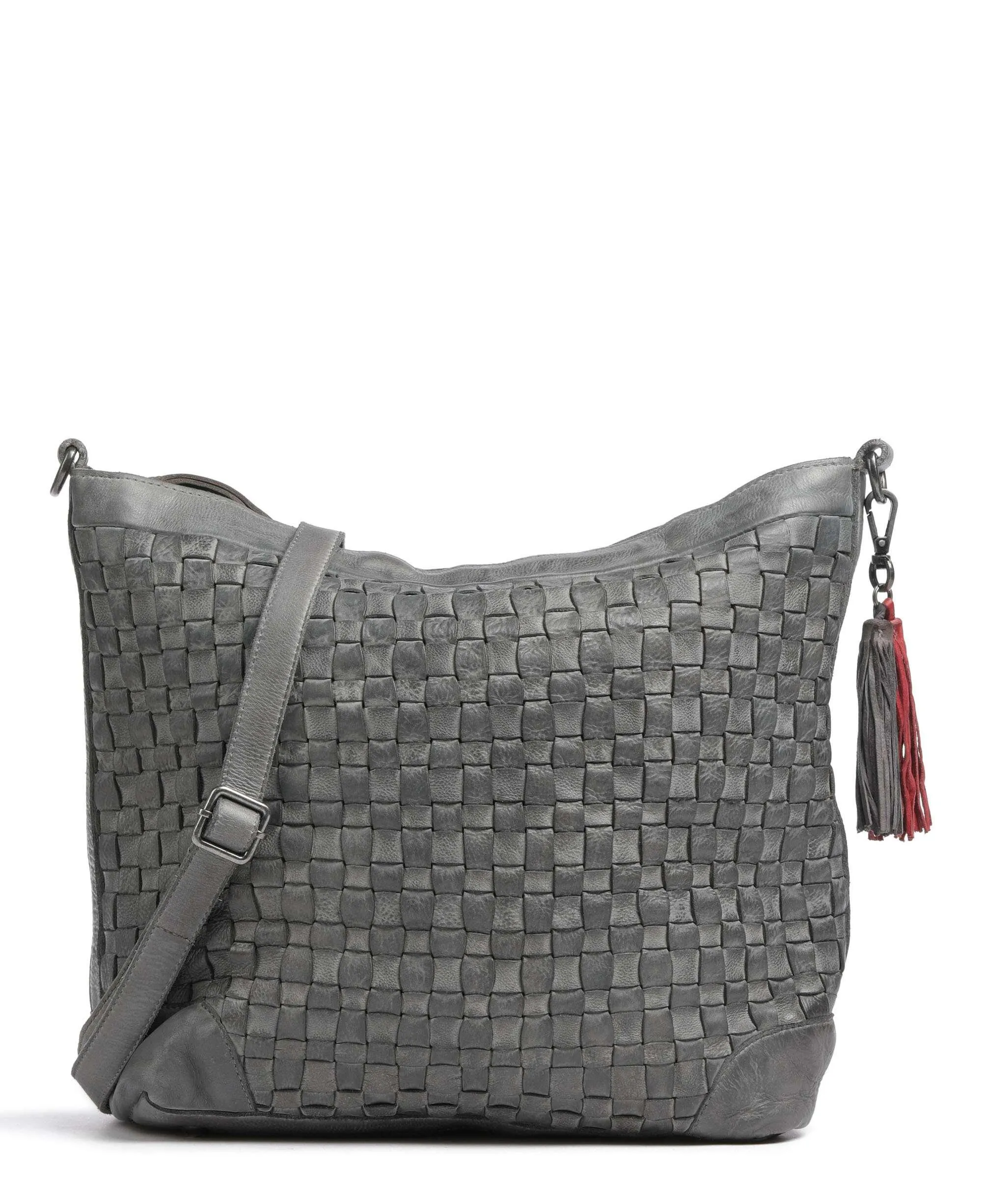  Taschendieb Wien Canovagasse 4 Borsa hobo pelle di vacchetta grana grigio  