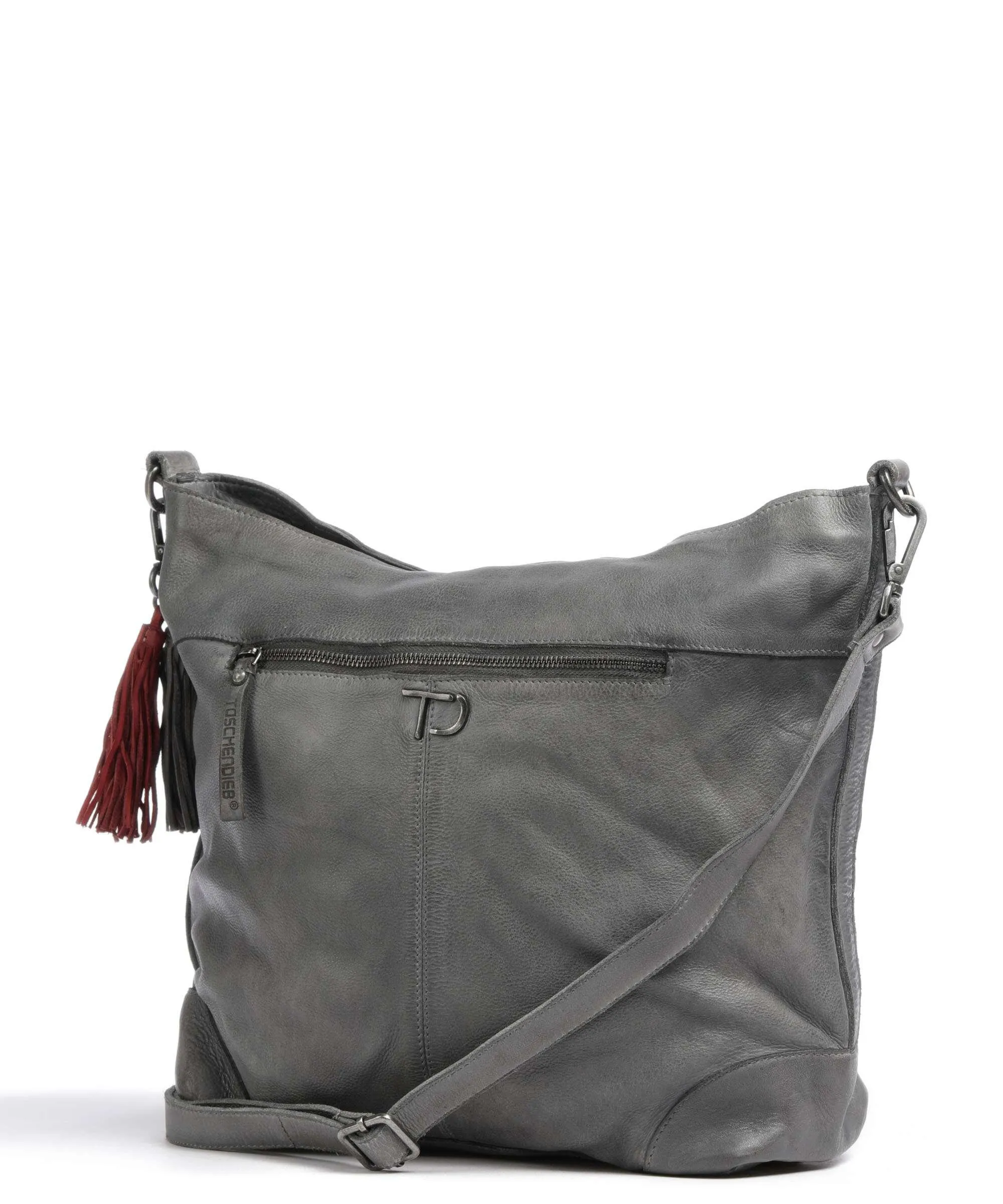  Taschendieb Wien Canovagasse 4 Borsa hobo pelle di vacchetta grana grigio  