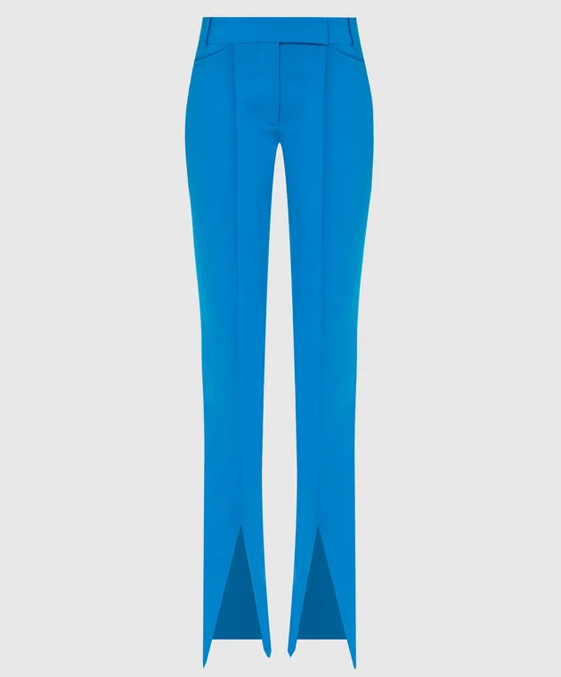 The Attico Pantaloni con spacco blu Freja 221WCP39E043