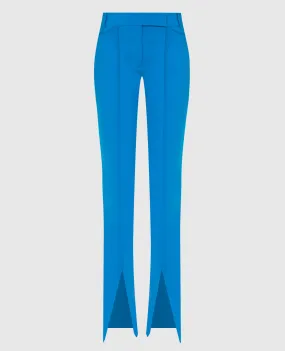 The Attico Pantaloni con spacco blu Freja 221WCP39E043