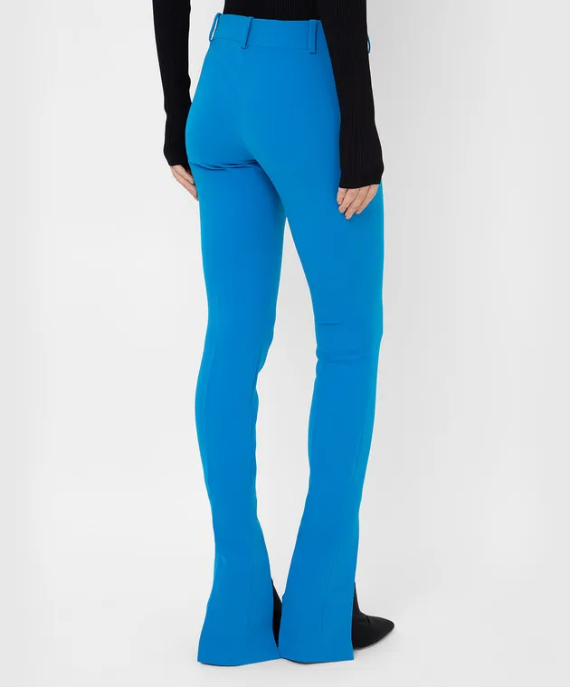 The Attico Pantaloni con spacco blu Freja 221WCP39E043