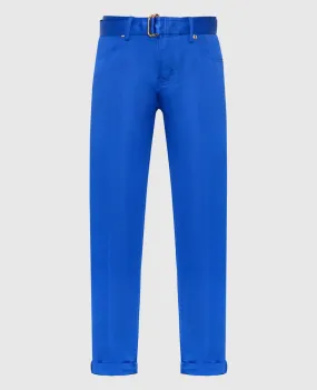 Tom Ford Pantaloni blu in raso di seta PAW143FAX671