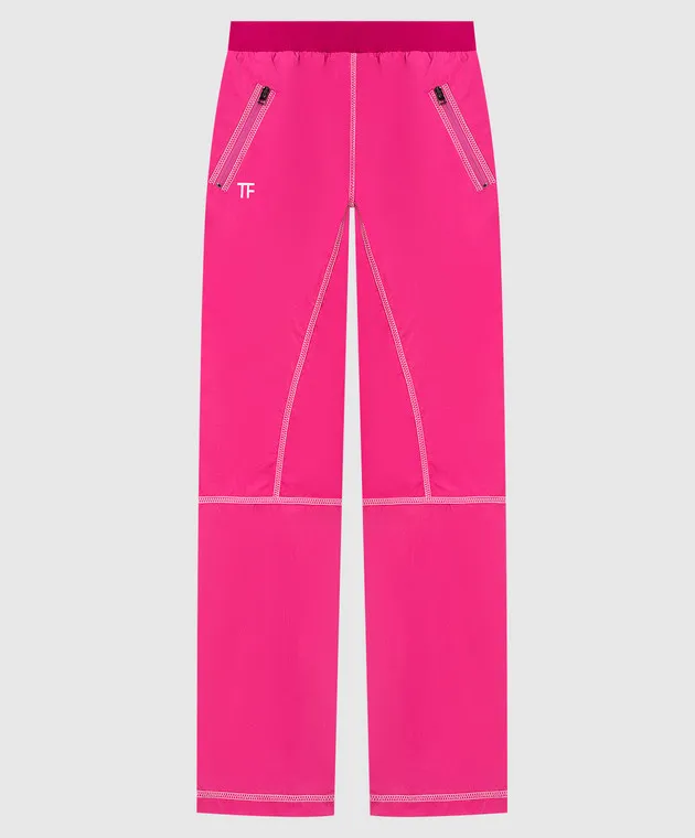 Tom Ford Pantaloni rosa con logo PAW515FAX1027