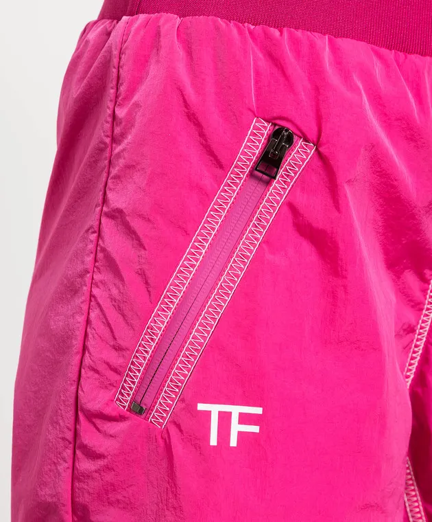 Tom Ford Pantaloni rosa con logo PAW515FAX1027