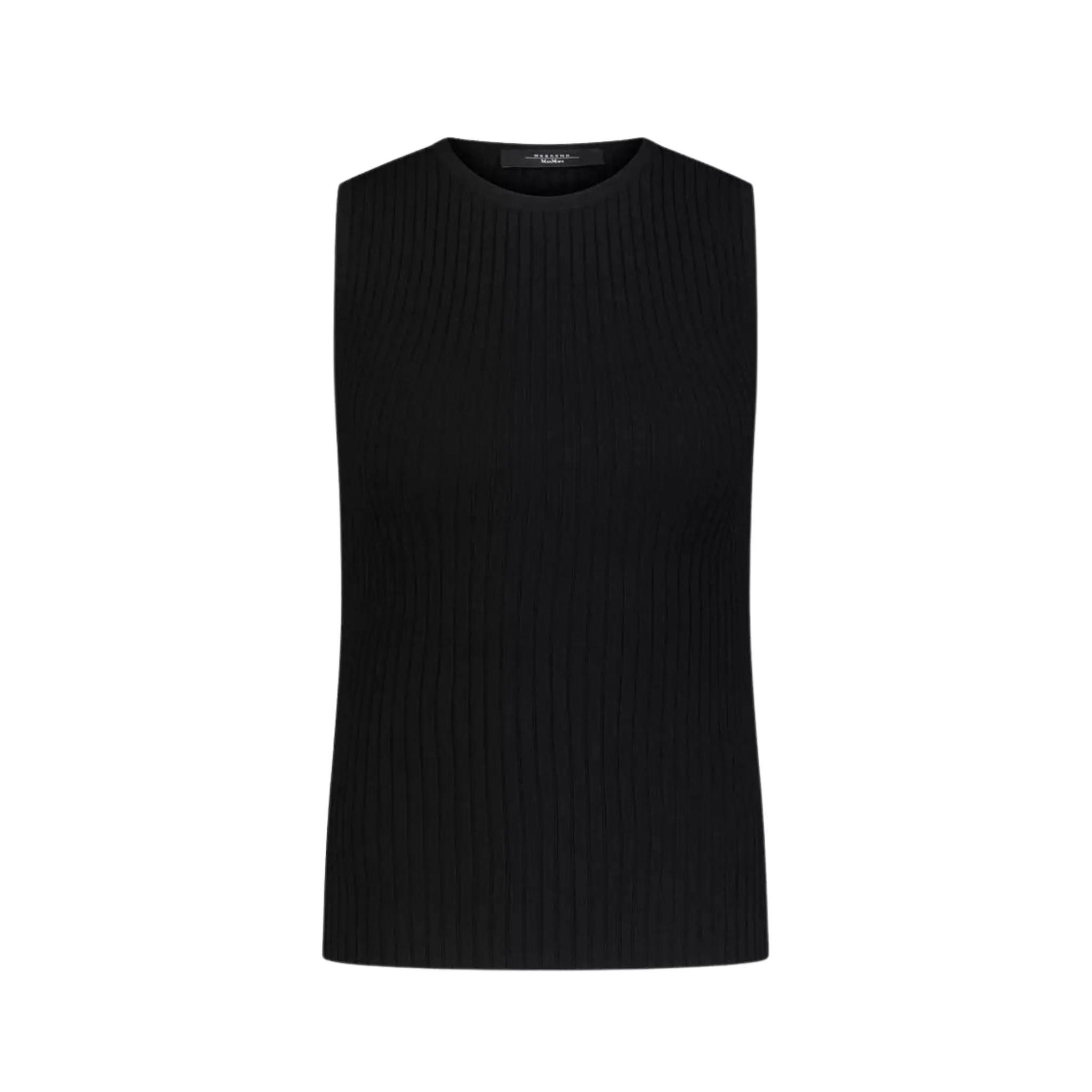 Top Donna in maglia slim Nero