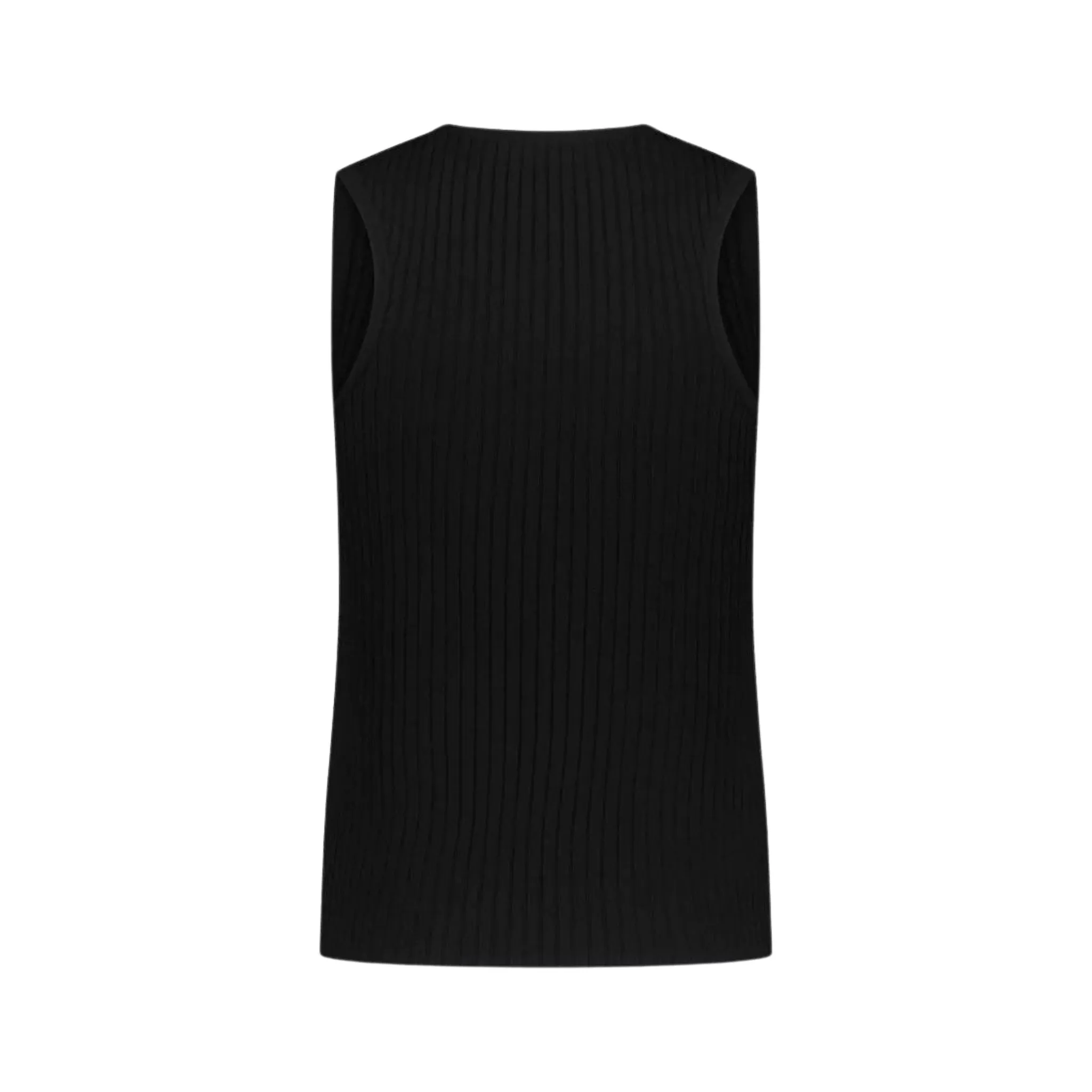 Top Donna in maglia slim Nero