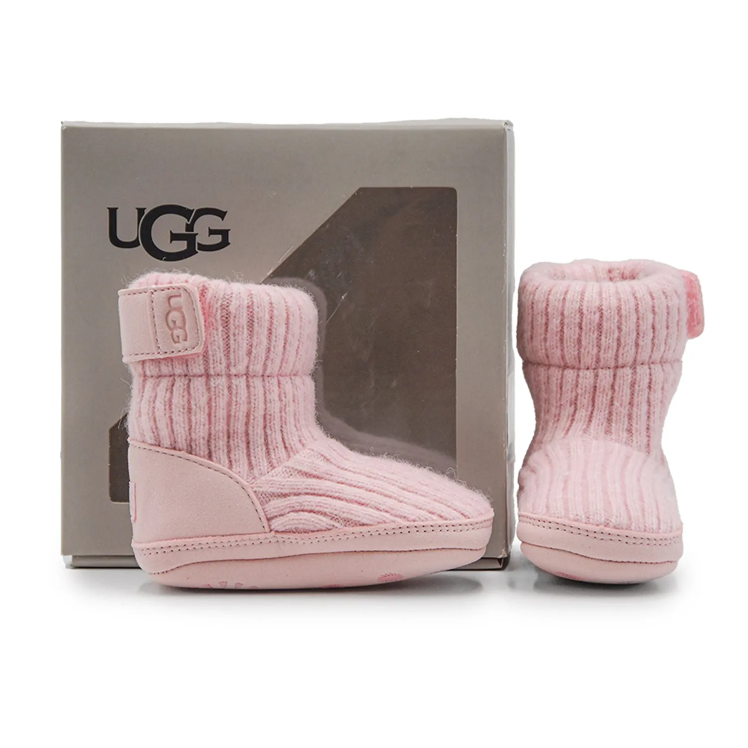 Ugg Bambino Skylar Rosa Stile Calzino Con Logo Laterale Inciso