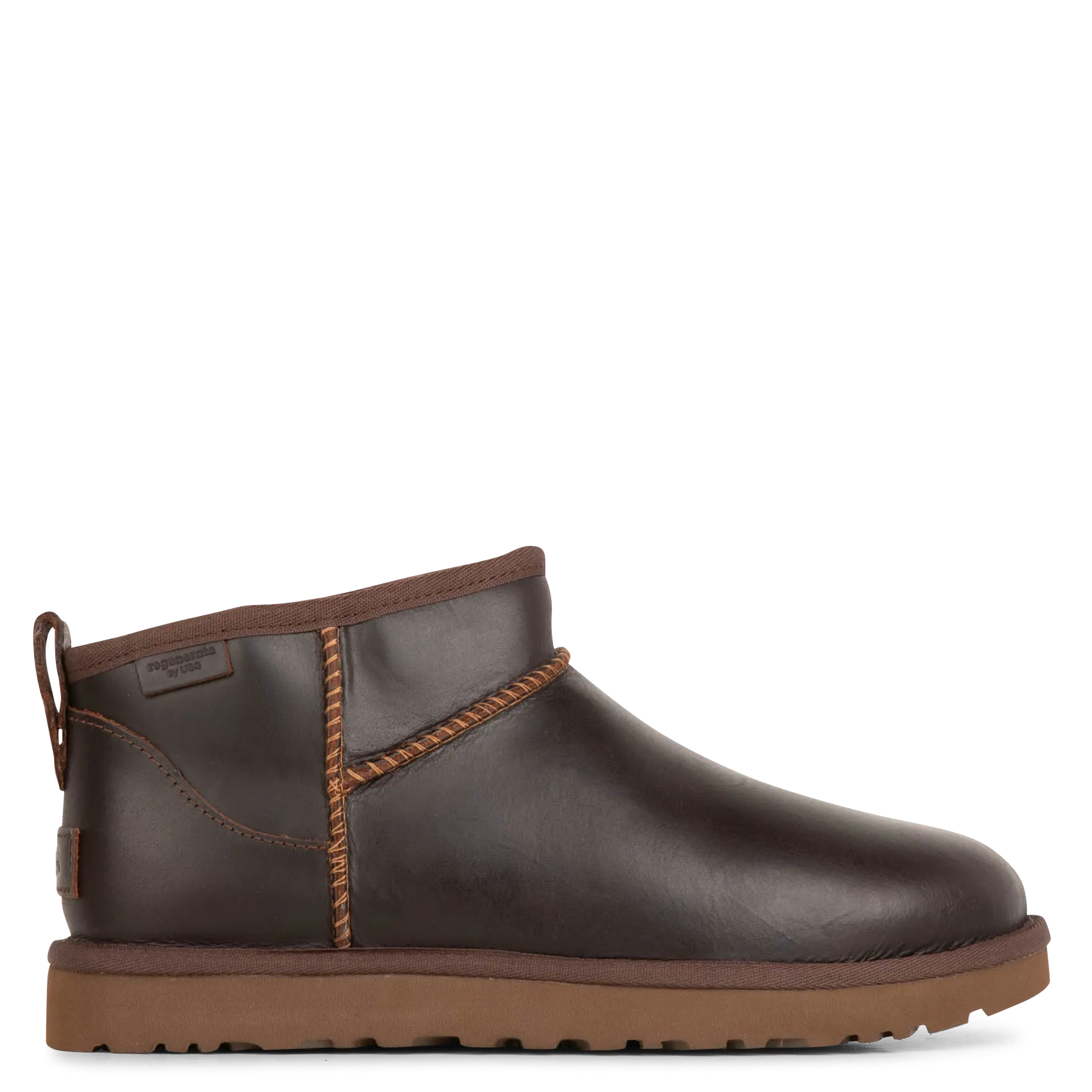  UGG   CLASSIC ULTRA MINI LTHR REGEN - CLASSIC ULTRA MINI LTHR REGEN - Stivaletti in pelle foderati | Marrone