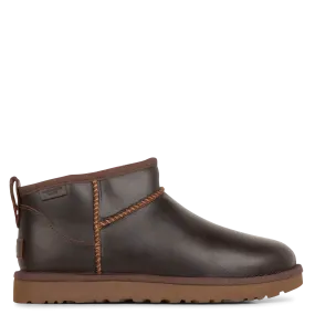  UGG   CLASSIC ULTRA MINI LTHR REGEN - CLASSIC ULTRA MINI LTHR REGEN - Stivaletti in pelle foderati | Marrone