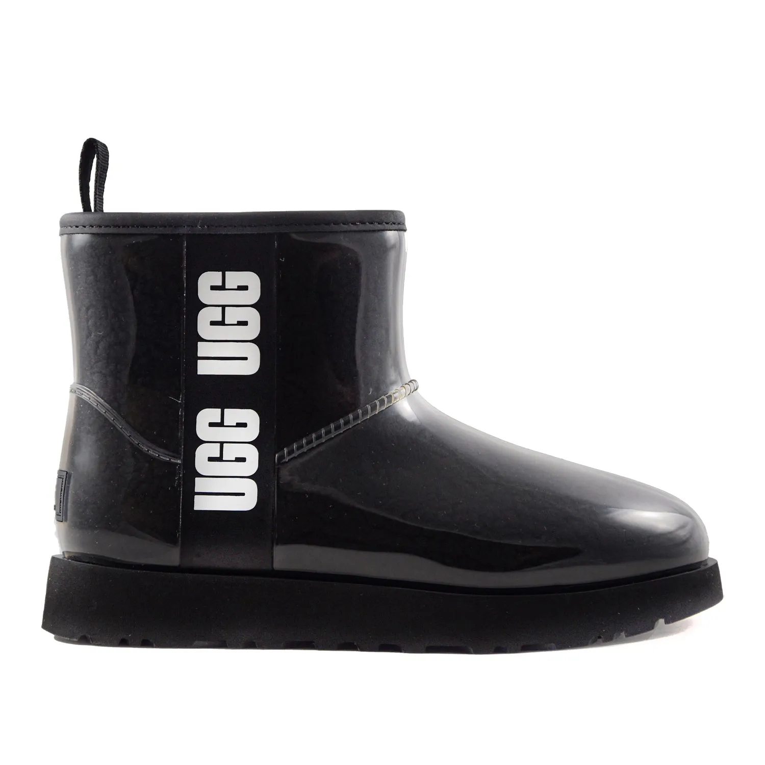 Ugg Donna Clear Mini Stivaletti PVC Nero Monoblocco A Iniezione