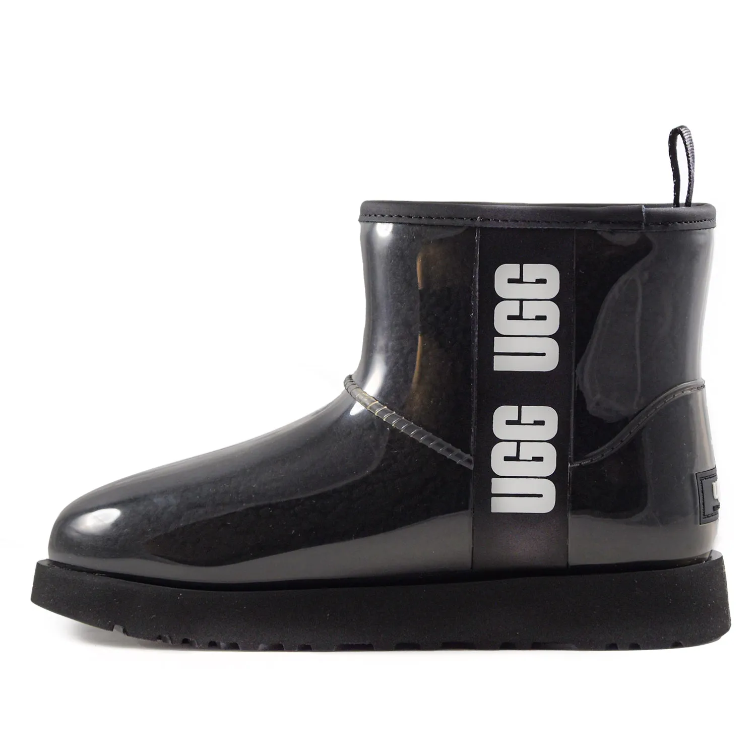 Ugg Donna Clear Mini Stivaletti PVC Nero Monoblocco A Iniezione