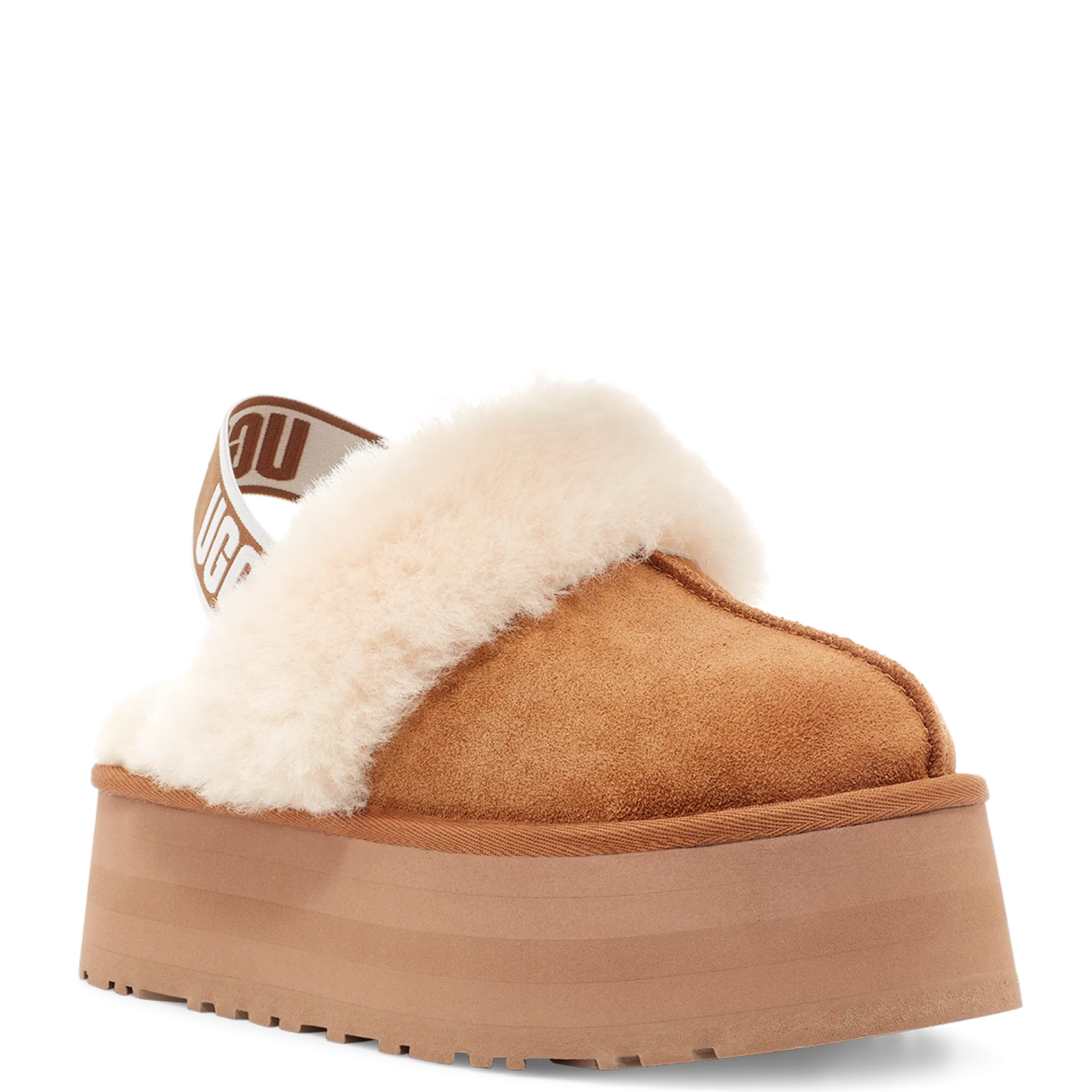  UGG   FUNKETTE - Mocassini con zeppa in pelle | Marrone