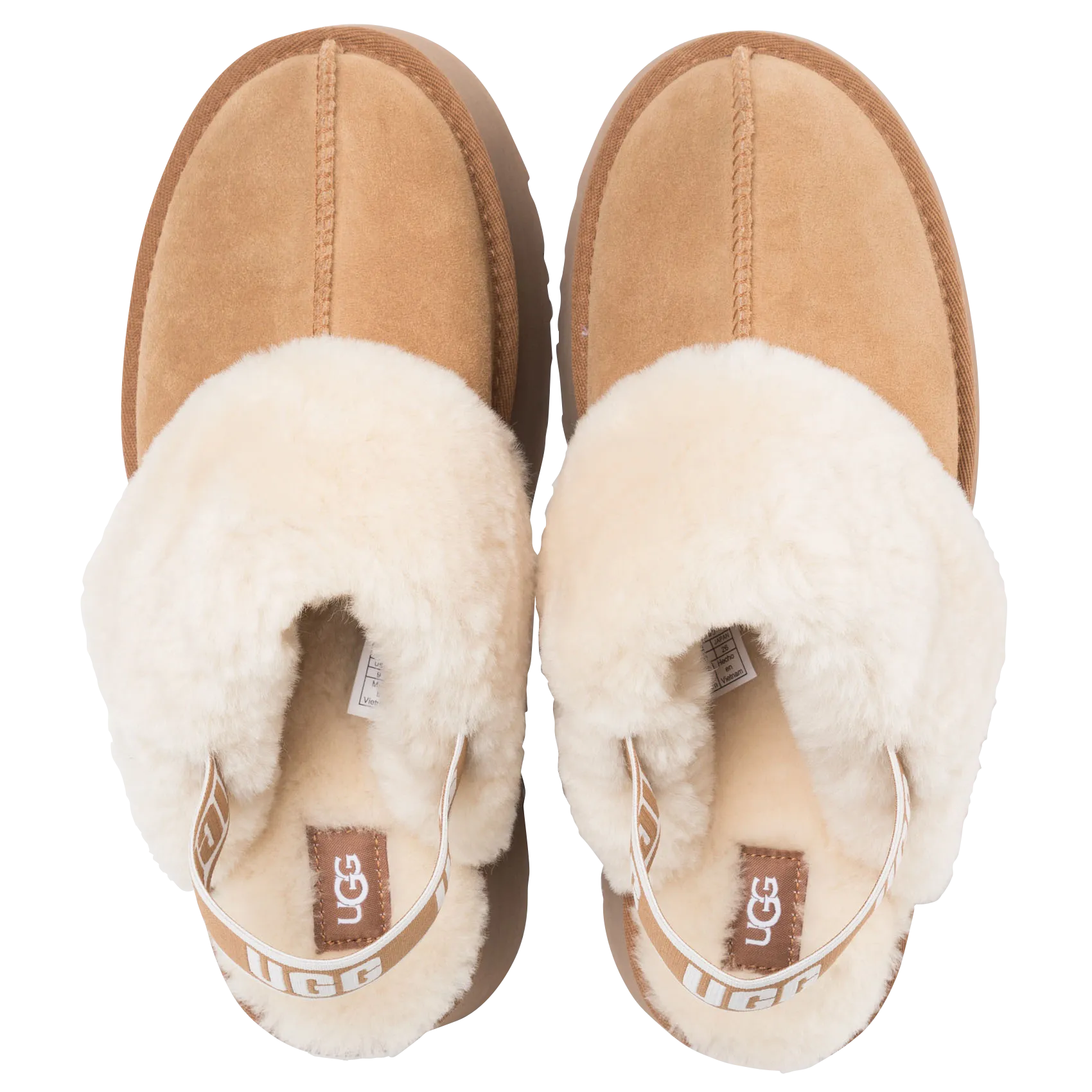  UGG   FUNKETTE - Mocassini con zeppa in pelle | Marrone