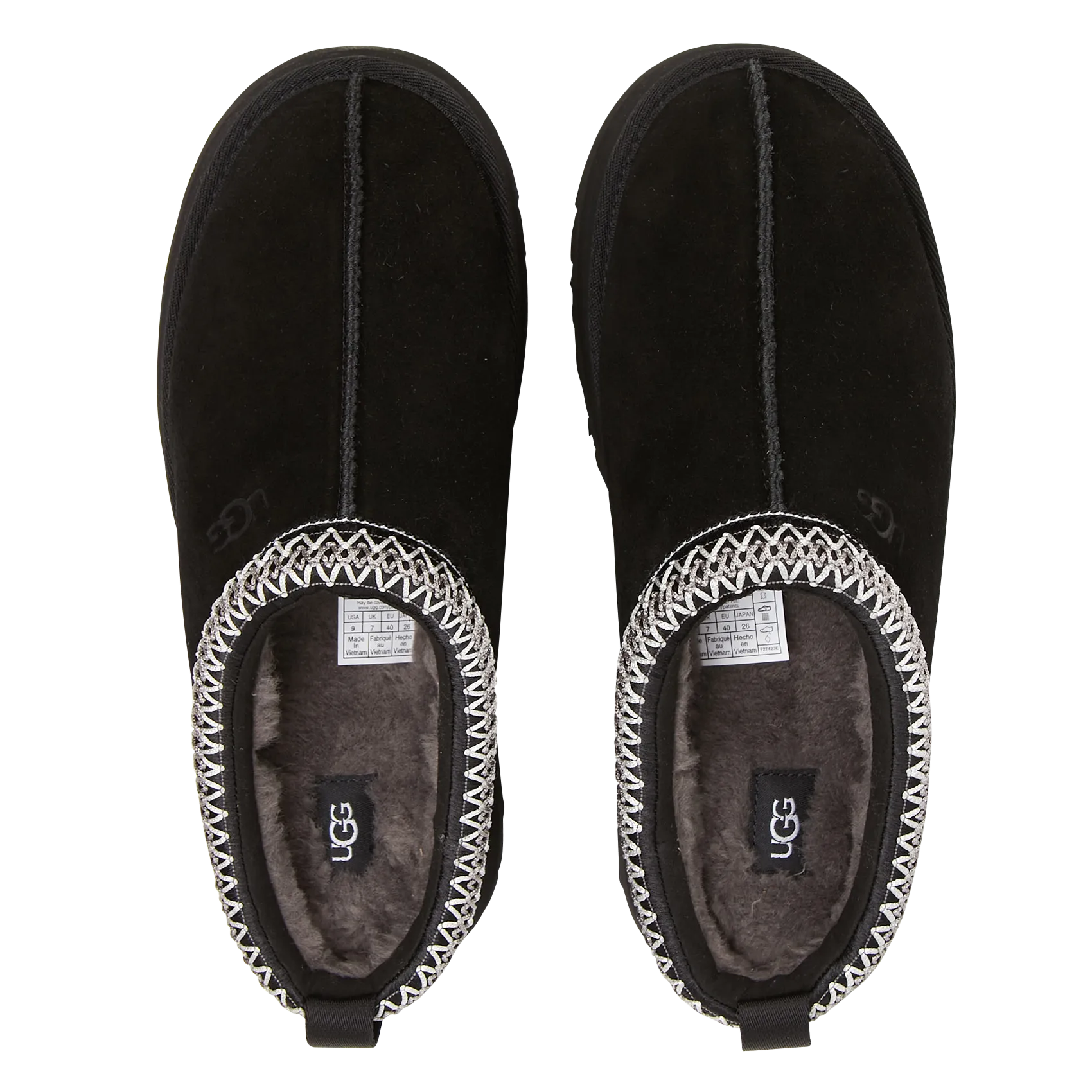  UGG   TAZZ - Pantofole con zeppa in misto pelle | Nero