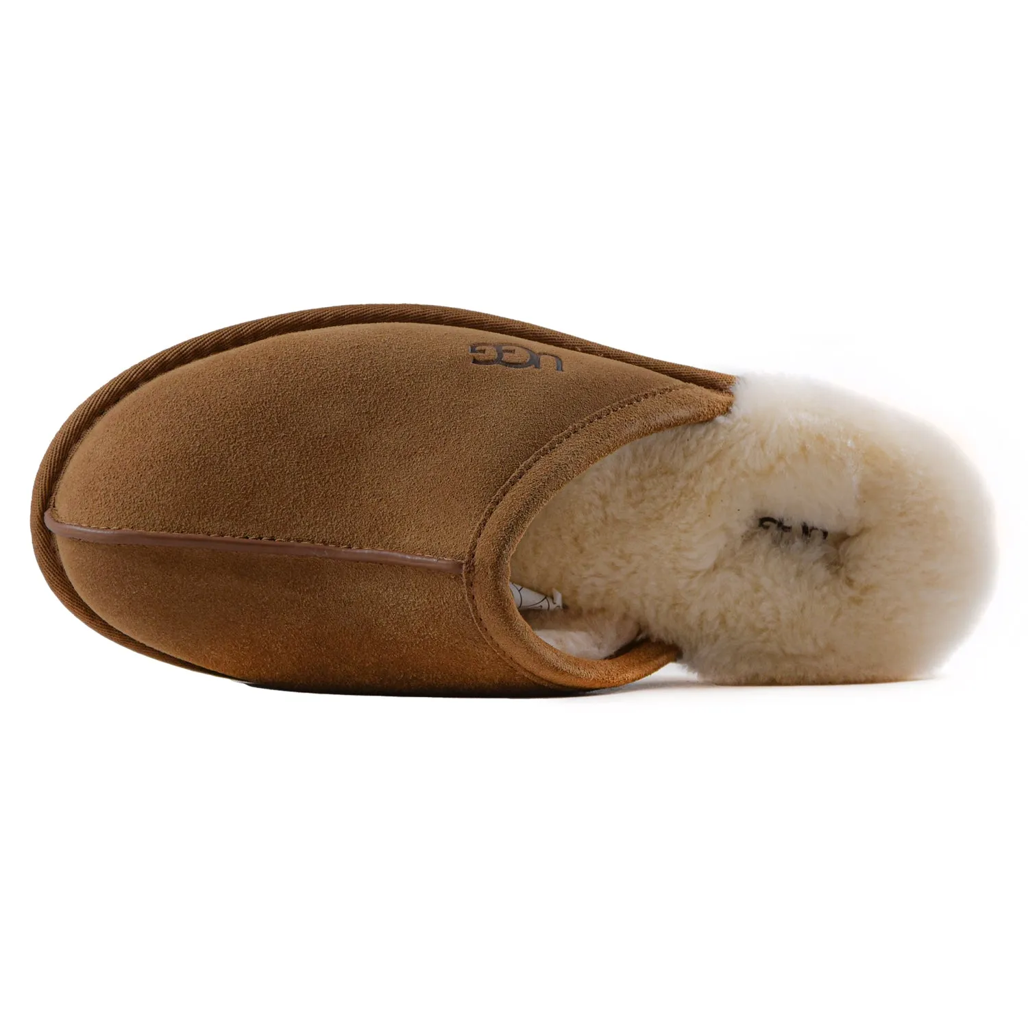 Ugg Uomo Sabot Scuff Pelle Scamosciata Tabacco Idrorepellente AI