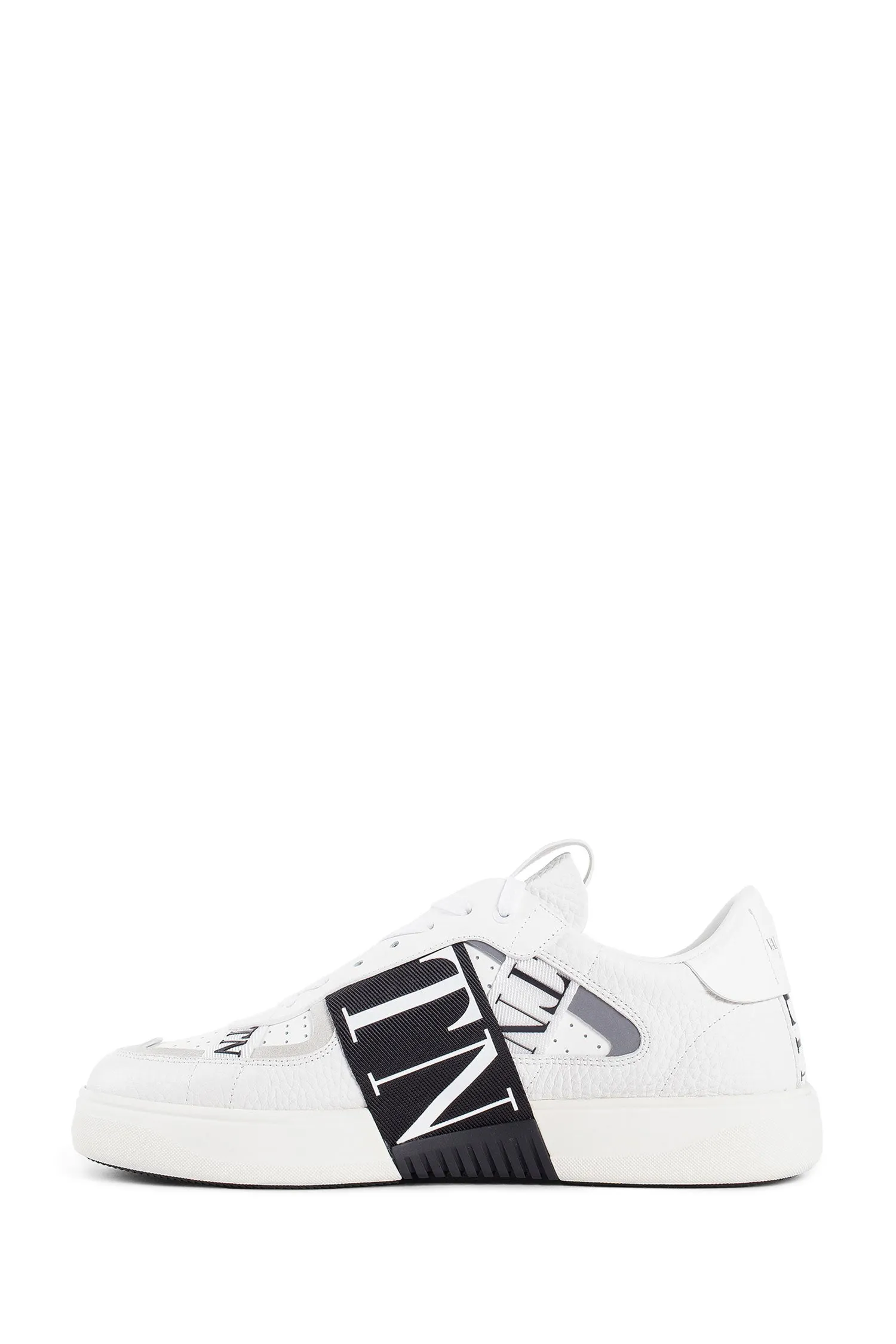 valentino garavani  low-top calfskin vl7n sneakers with band 