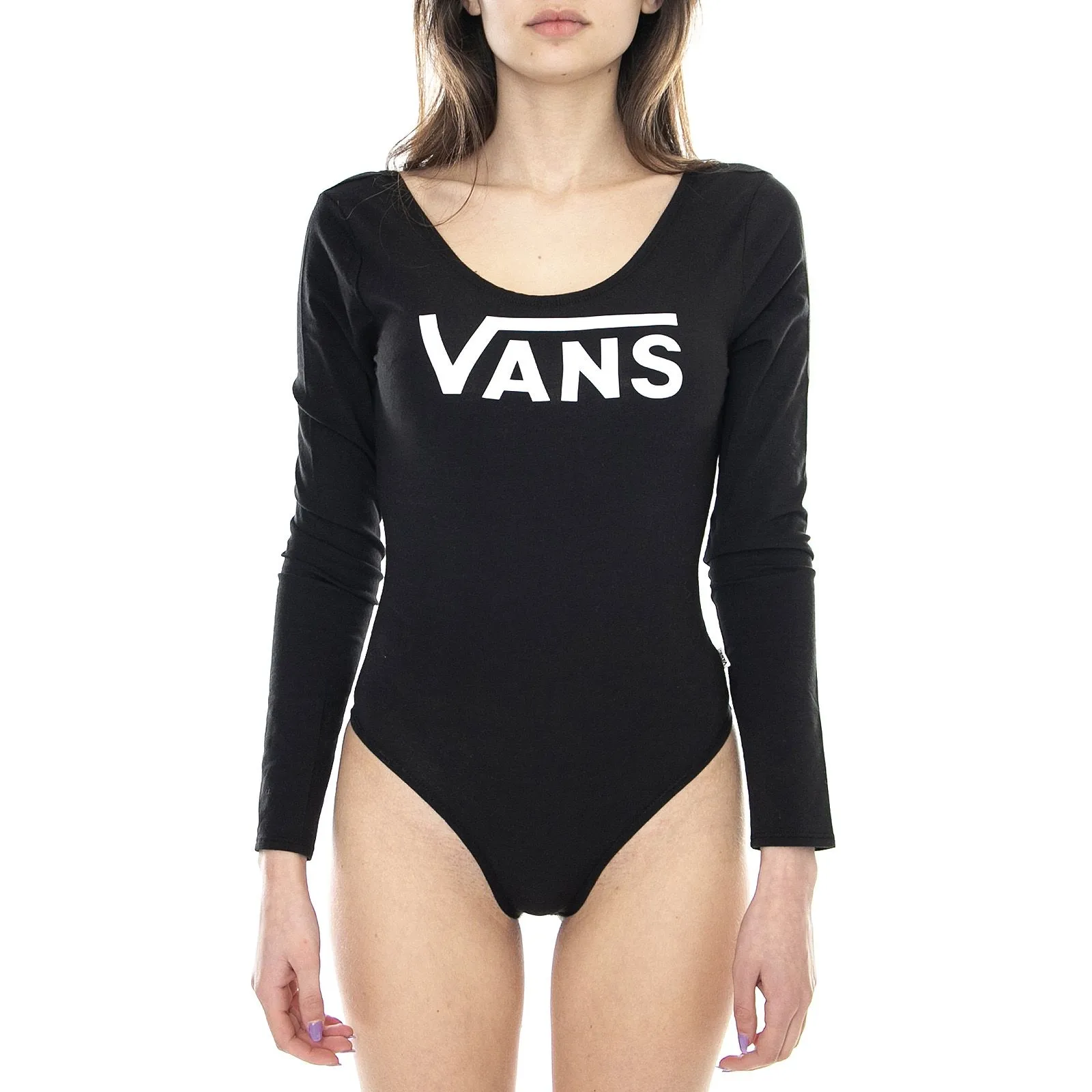 Vans Wm Classic V Bodysuit - Black - Body Donna Nero    