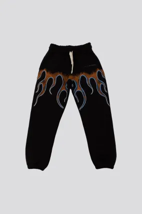 Vision Of Super -vos- Pantalone Felpa Fiamme Arancio Nero Bambino