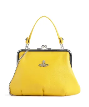  Vivienne Westwood Granny Re-Vegan Frame Borsa a tracolla poliuretano riciclato giallo  