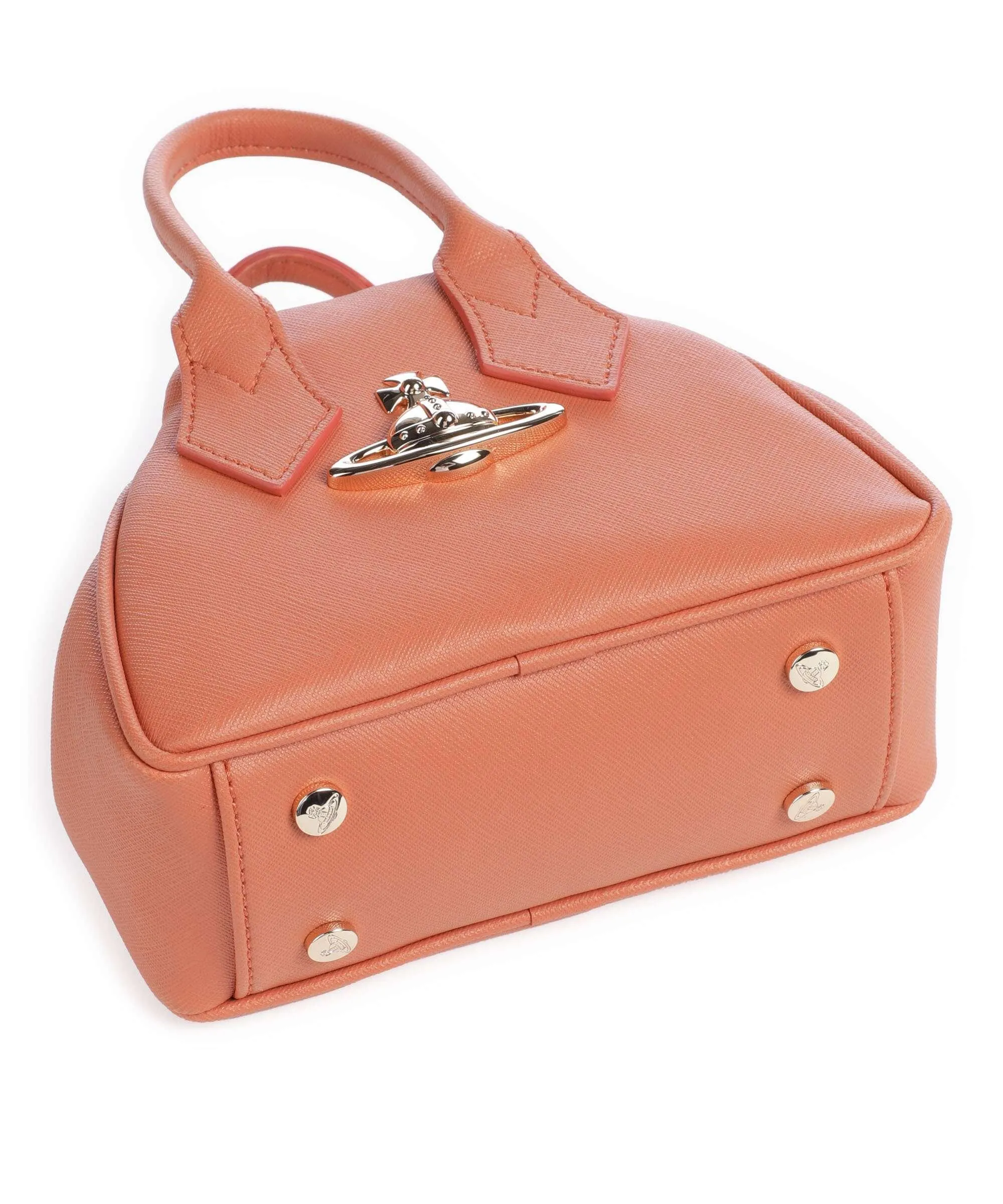  Vivienne Westwood Yasmine Saffiano Biogreen Mini Borsa a tracolla poliuretano riciclato arancio  