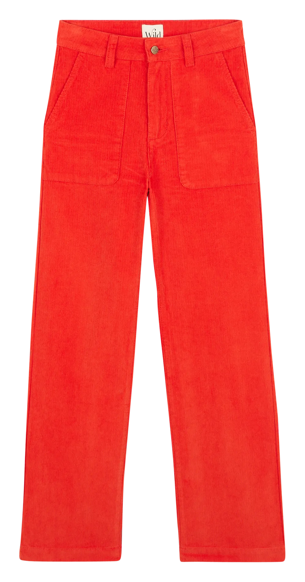  WILD   WILLIAM - Pantaloni dritti in velluto di cotone a coste | Rosso