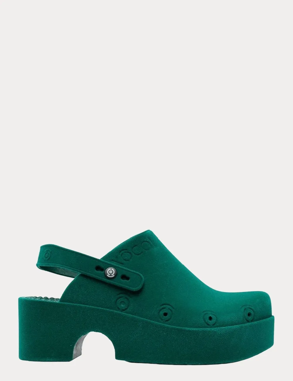 Xocoi     Zoccoli Flocked Clogs verde smeraldo