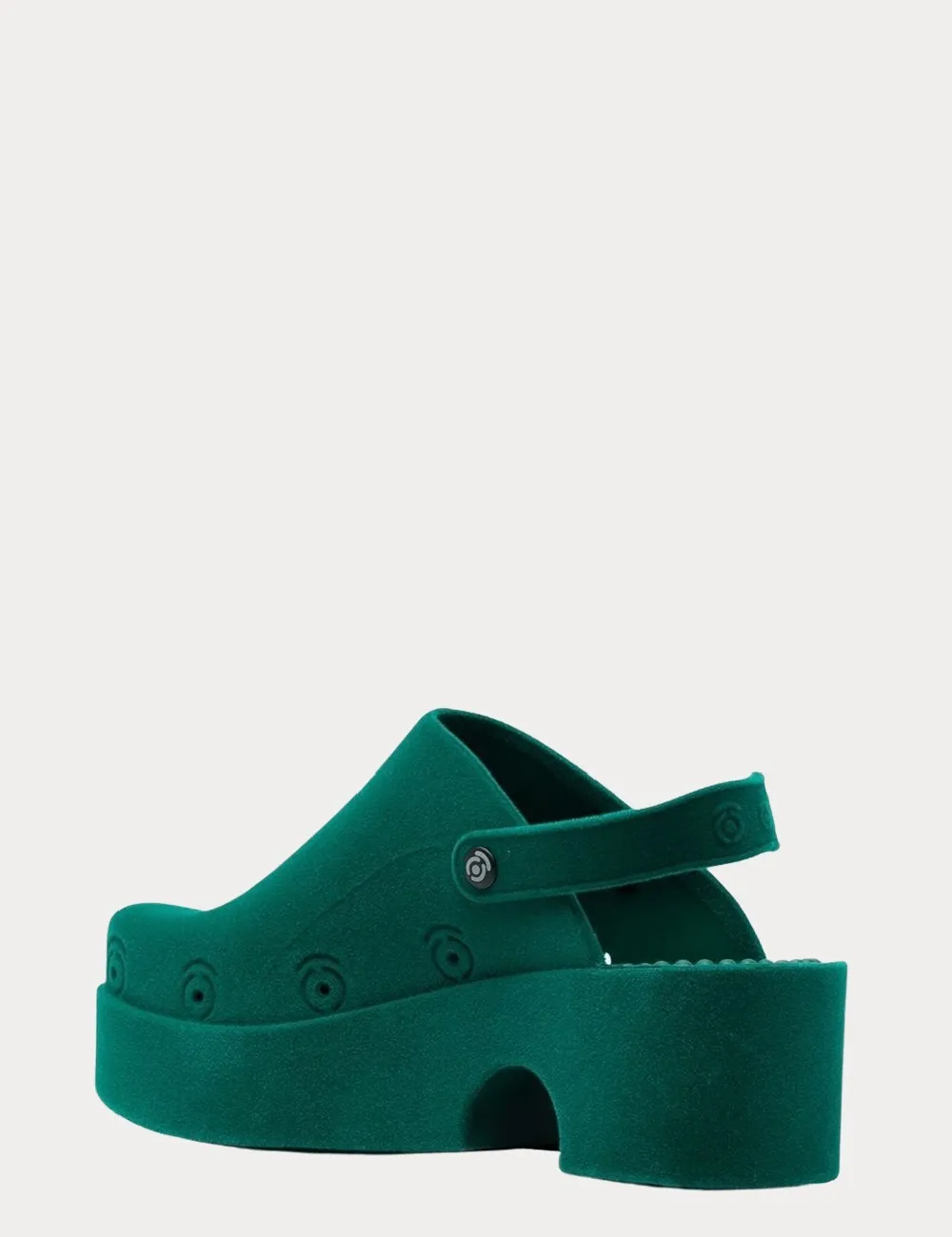 Xocoi     Zoccoli Flocked Clogs verde smeraldo