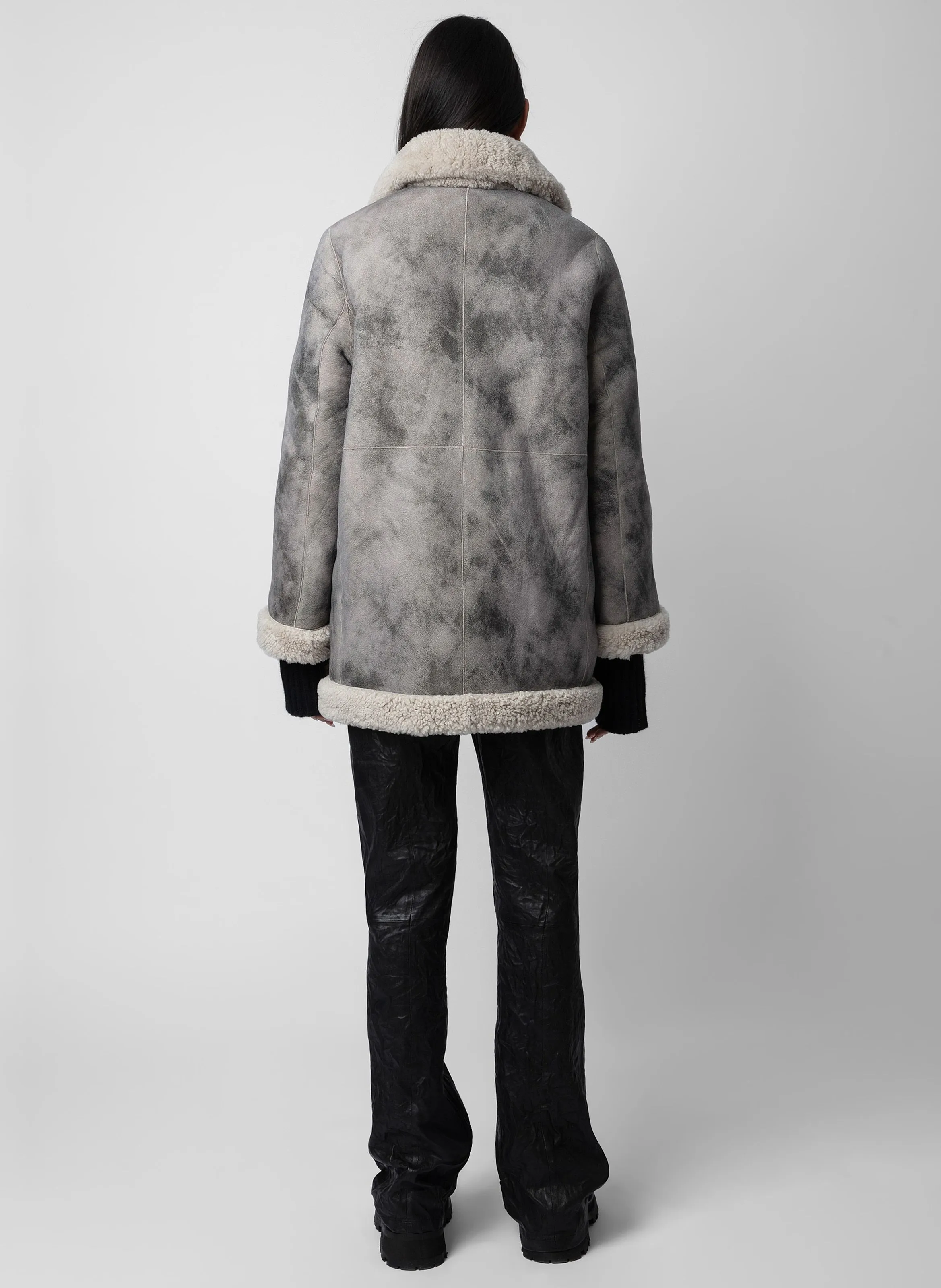  ZADIG&VOLTAIRE   MAGDAS - Cappotto double face in pelle e shearling | Beige